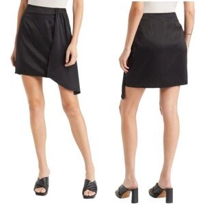 NWT Vero Moda Kayla Satin Mini Skirt Black XS